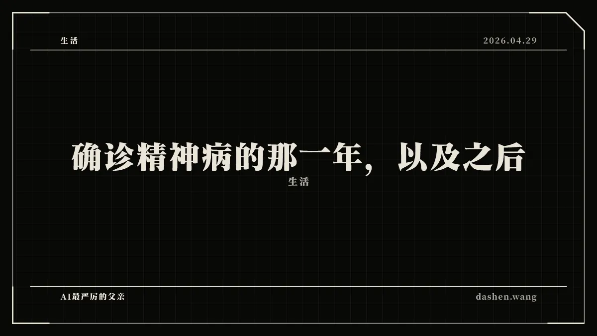 确诊精神病的那一年，以及之后