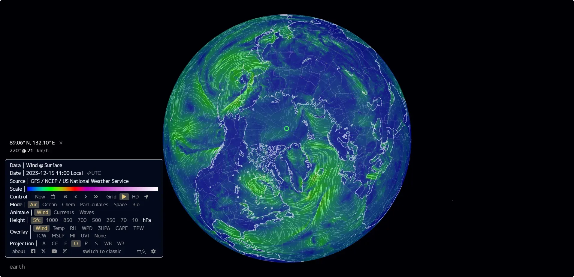 探索全球天气状况 - 炫酷的"earth"项目