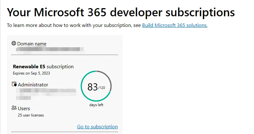 关于Microsoft 365 Developer (E5开发者)无限续期的一些心得